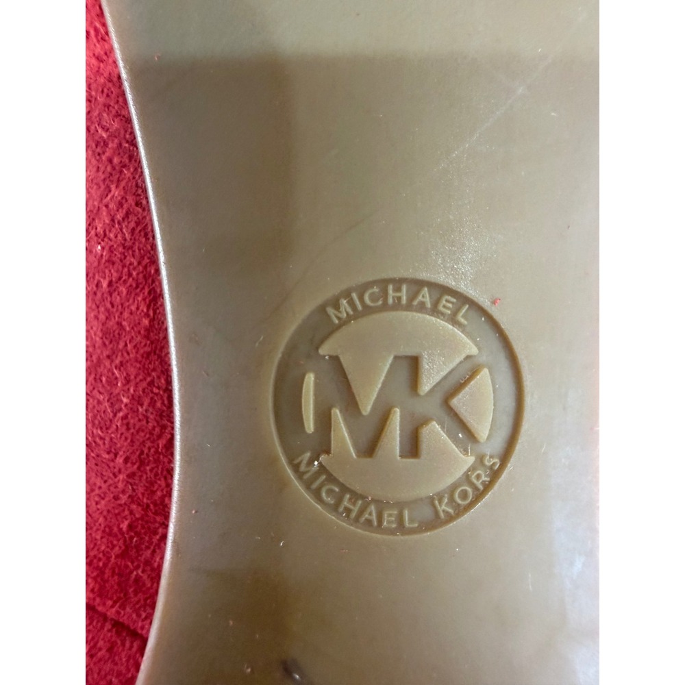 Michael Kors Pumps Size 8 terracotta Suede Pointed Toe Stiletto Classic Luxury - Picture 5 of 16